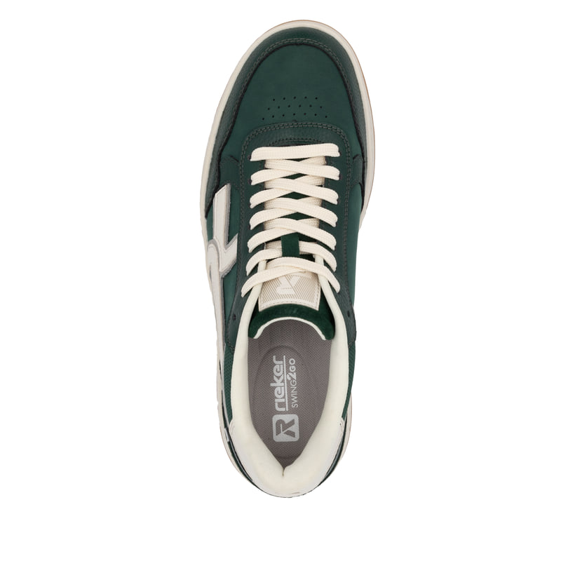 Rieker Artikelnummer U1900-54 Rieker Herren Sneaker Low waldgrün-weiß Bis zu 60% Rabatt