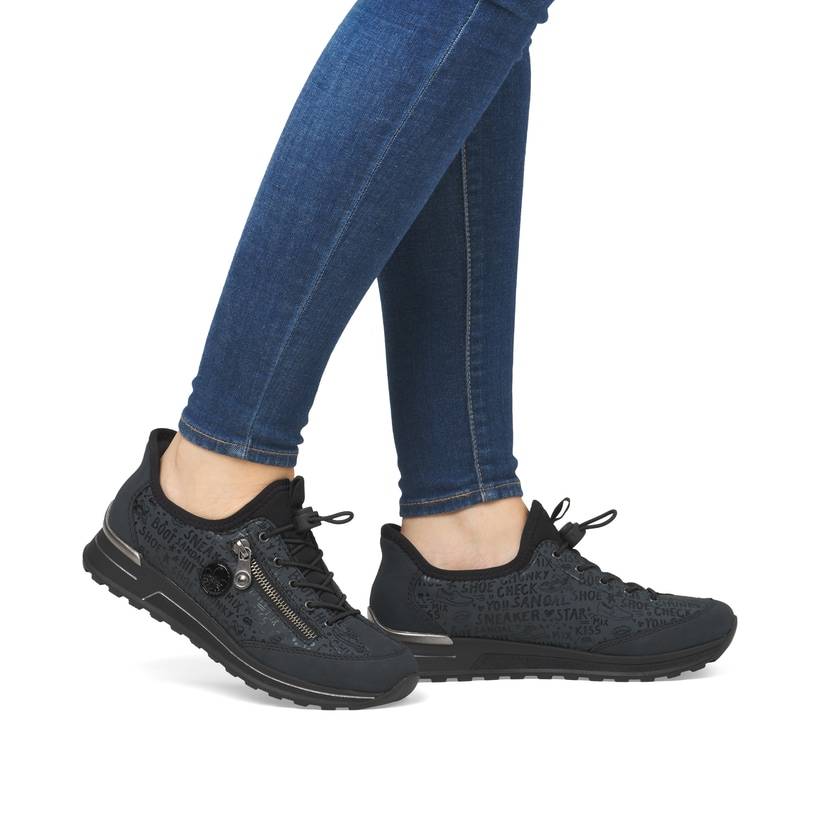 Rieker Artikelnummer N1455-14 Rieker Damen Slipper petrol Discount Store für neue Produkte