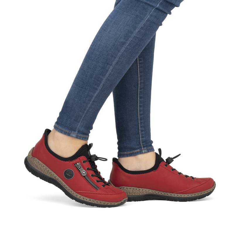 Rieker Artikelnummer N3267-33 Rieker Damen Slipper erdbeerrot Nur noch ein Tag übrig