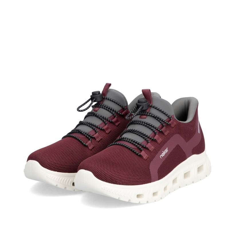 Rieker Artikelnummer M6066-30 Rieker Damen Slipper weinrot Riesige Rabatte