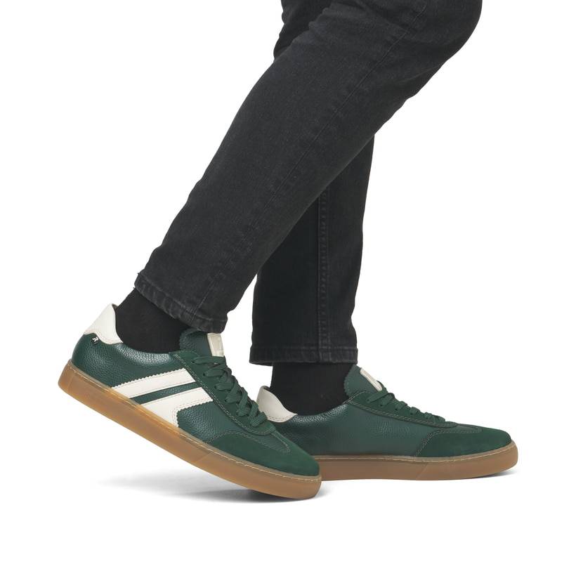 Rieker Artikelnummer U0707-54 Rieker Herren Sneaker Low waldgrün-weiß zollfrei