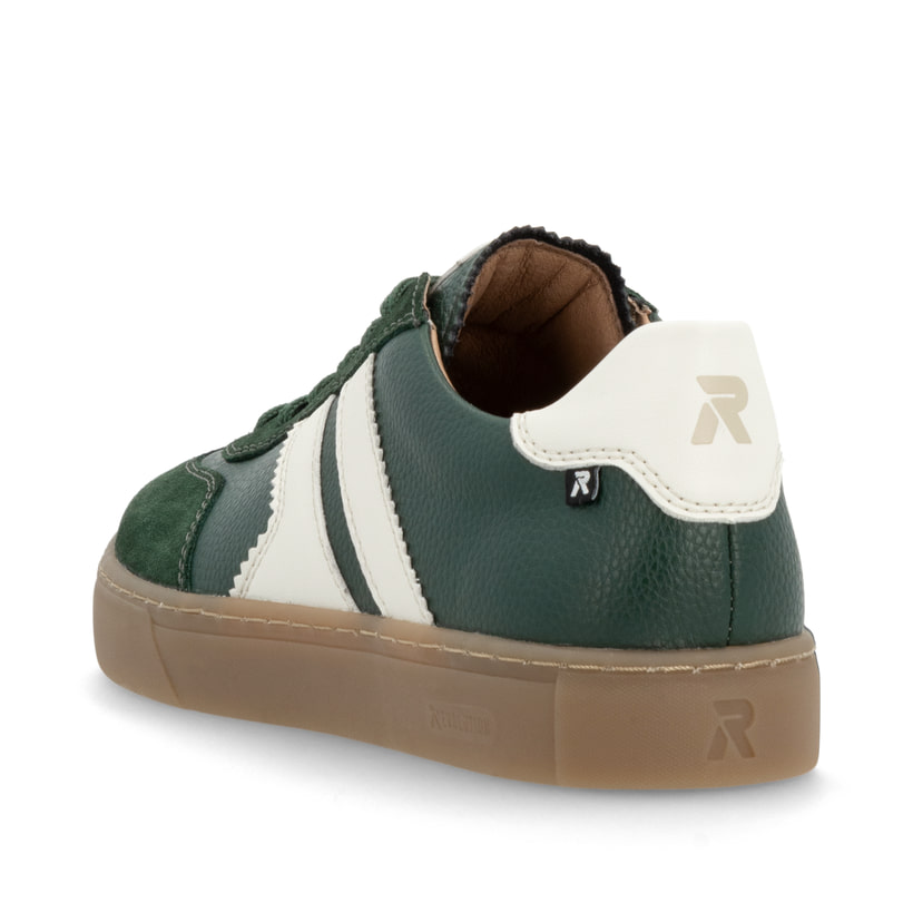 Rieker Artikelnummer U0707-54 Rieker Herren Sneaker Low waldgrün-weiß zollfrei