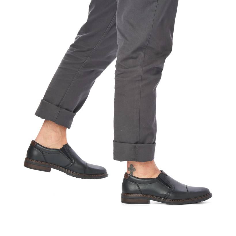 Rieker Artikelnummer 17659-00 Rieker Herren Slipper mattschwarz Günstiger Verkauf