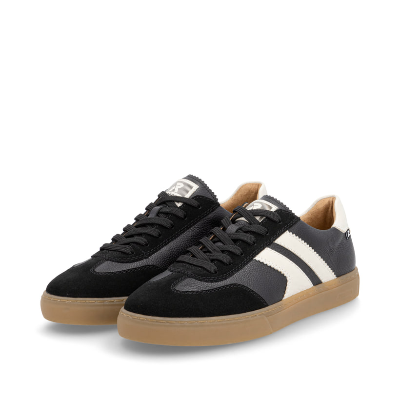 Rieker Artikelnummer U0707-00 Rieker Herren Sneaker Low carbonschwarz-weiß Fabrikverkauf