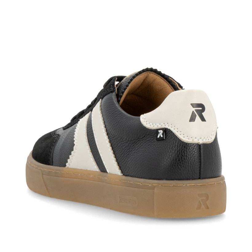 Rieker Artikelnummer U0707-00 Rieker Herren Sneaker Low carbonschwarz-weiß Fabrikverkauf