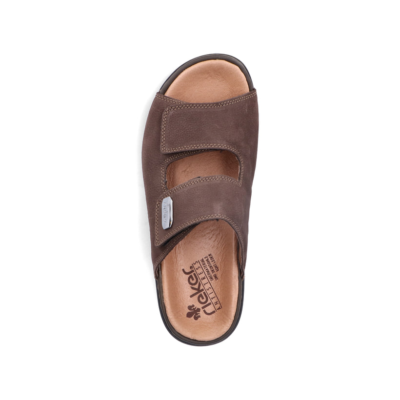 Rieker Artikelnummer 25590-25 Rieker Herren Pantoletten schwarzbraun Sonderangebot