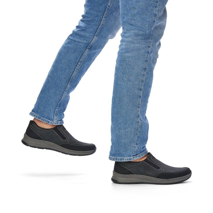 Rieker Artikelnummer 14362-00 Rieker Herren Slipper asphaltschwarz Großer Ausverkauf