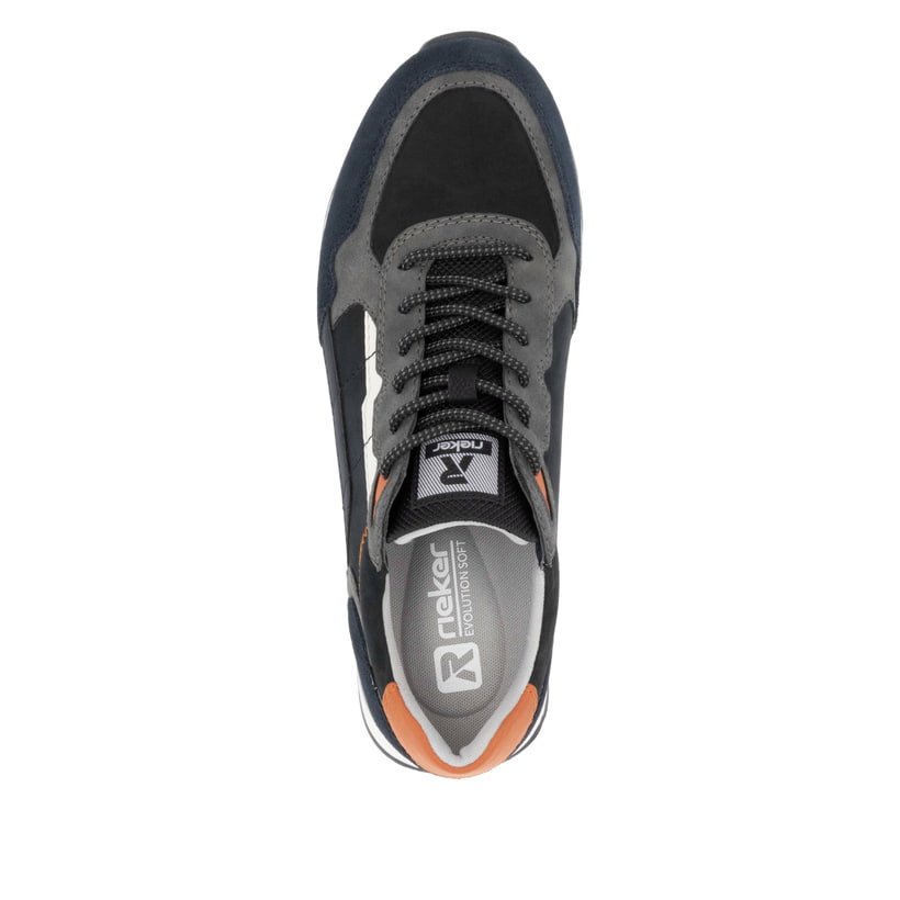 Rieker Artikelnummer U0308-14 Rieker Herren Sneaker Low dunkelblau-grau Preisnachlass