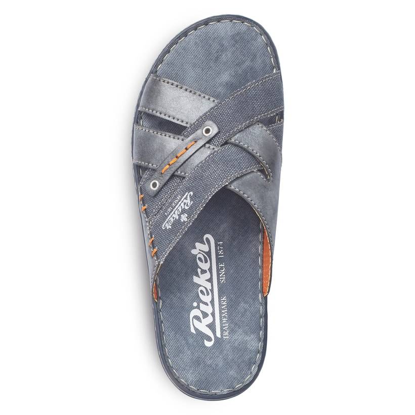 Rieker Artikelnummer 21599-14 Rieker Herren Pantoletten meeresblau Muttertagsangebot