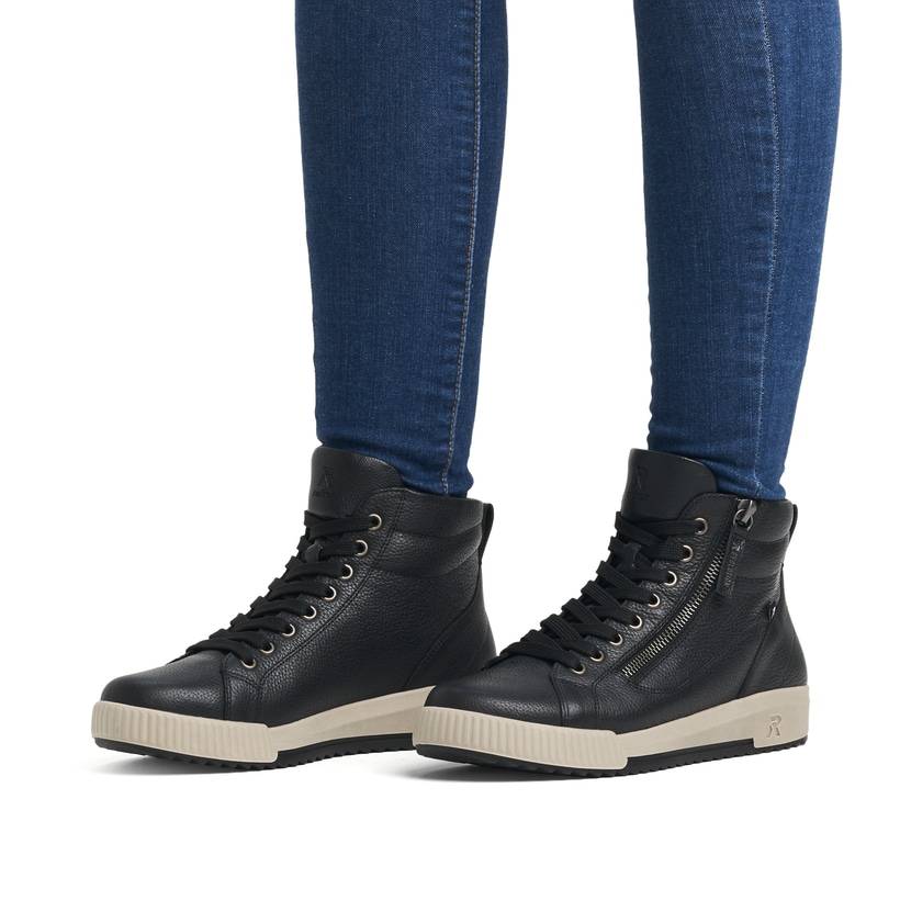 Rieker Artikelnummer W0164-00 Rieker Damen Sneaker High carbonschwarz Große Rabatte