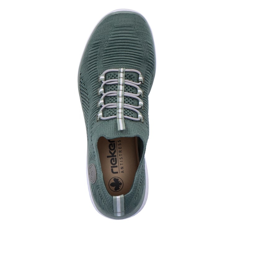 Rieker Artikelnummer M5074-52 Rieker Damen Slipper blaugrün Kauf eins, bekomm eins gratis