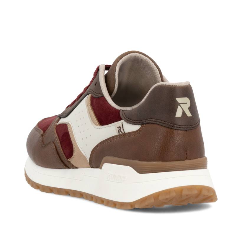 Rieker Artikelnummer W0607-35 Rieker Damen Sneaker Low zimtbraun-rubinrot Sonderangebote