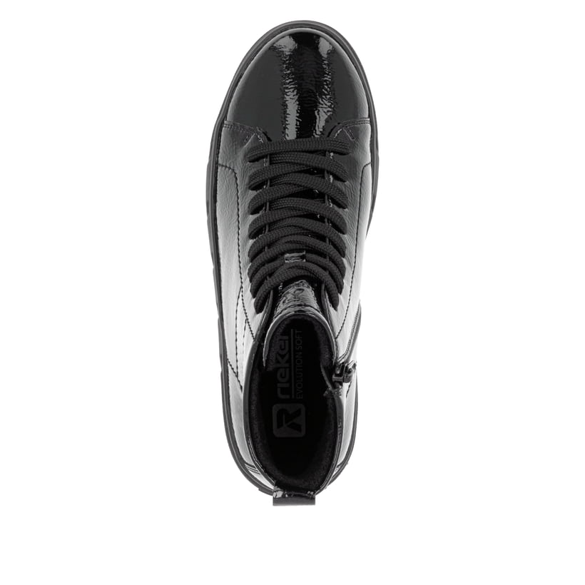 Rieker Artikelnummer W0561-01 Rieker Damen Sneaker High glanzschwarz Kostenlose Rückgabe