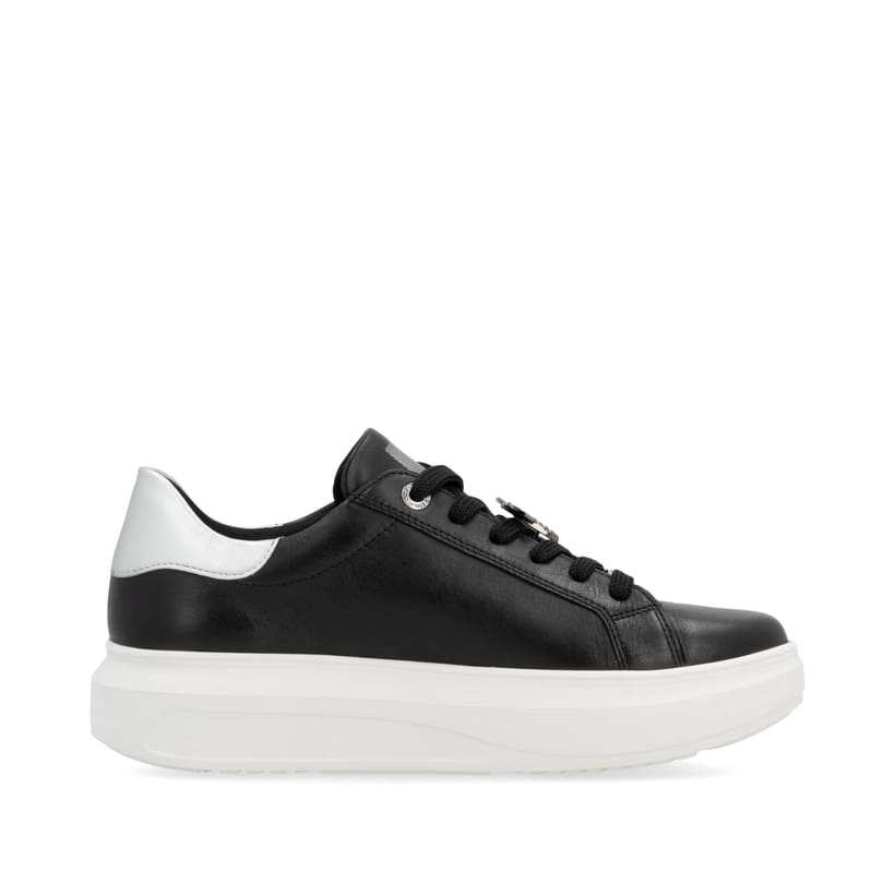 Rieker Artikelnummer W1202-00 Rieker Damen Sneaker Low mattschwarz-silber JETZT KAUFEN
