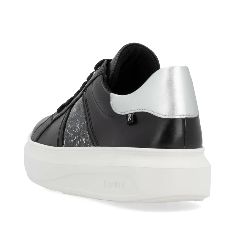 Rieker Artikelnummer W1202-00 Rieker Damen Sneaker Low mattschwarz-silber JETZT KAUFEN
