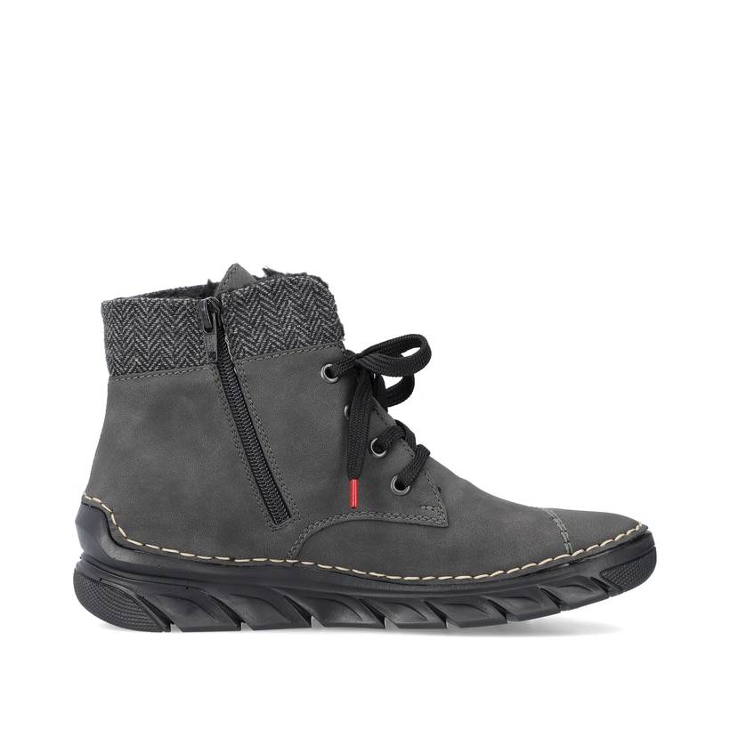 Rieker Artikelnummer 55031-45 Rieker Damen Schnürstiefel anthrazit Neueste Stile