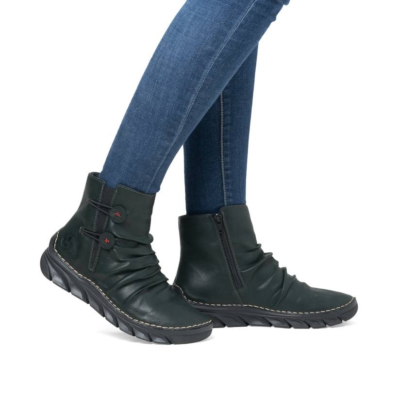 Rieker Artikelnummer 55052-54 Rieker Damen Schnürstiefel waldgrün Letzter Tag
