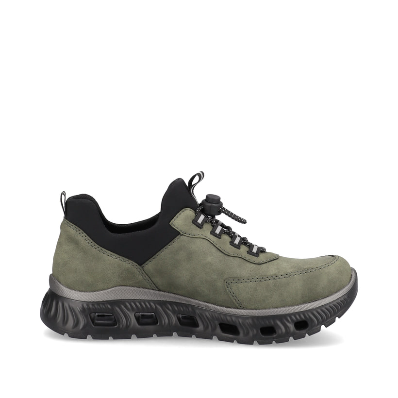 Rieker Artikelnummer M6058-54 Rieker Damen Slipper khaki-schwarz Nur für heute