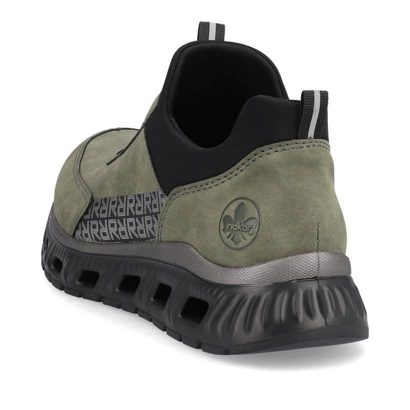 Rieker Artikelnummer M6058-54 Rieker Damen Slipper khaki-schwarz Nur für heute