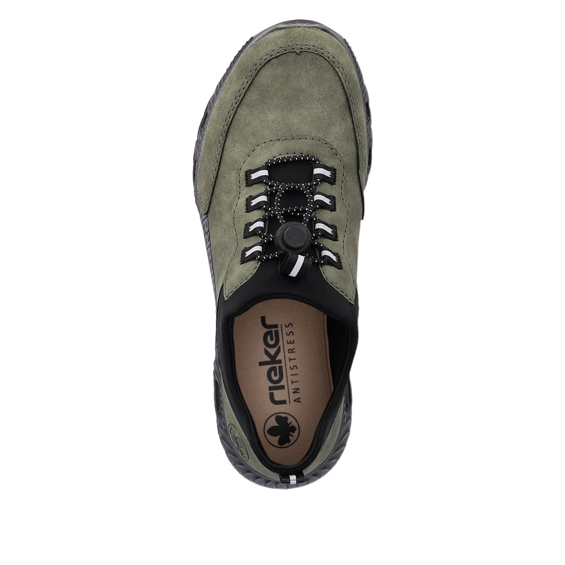Rieker Artikelnummer M6058-54 Rieker Damen Slipper khaki-schwarz Nur für heute