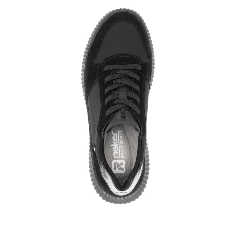 Rieker Artikelnummer W1700-00 Rieker Damen Sneaker Low carbonschwarz Vierteljährliche Förderung