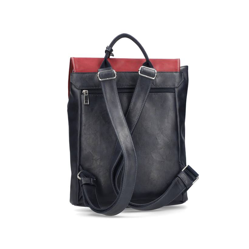 Rieker Artikelnummer H1357-14 Rieker Rucksack stahlblau-kirschrot Fabrikladen