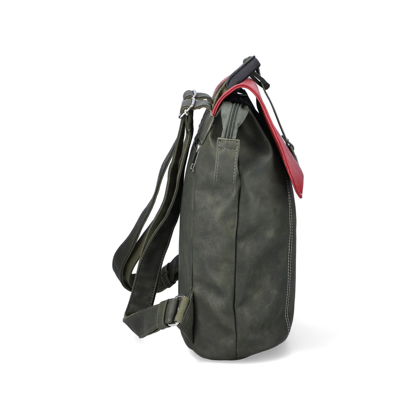 Rieker Artikelnummer H1357-54 Rieker Rucksack waldgrün-kirschrot 2025