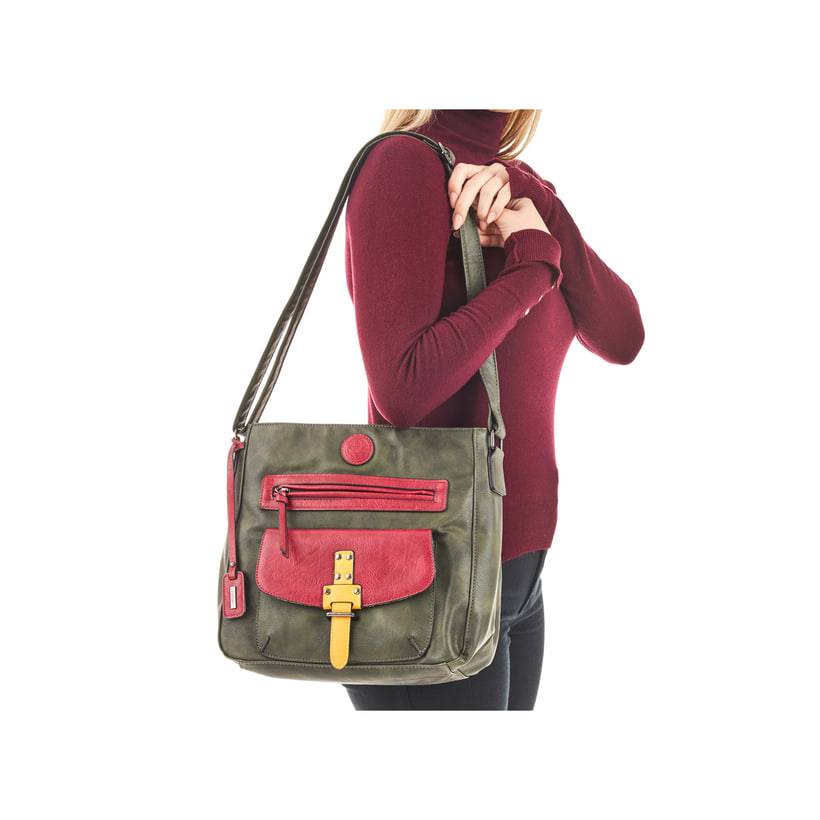 Rieker Artikelnummer H1340-56 Rieker Handtasche khaki-kirschrot Angebote