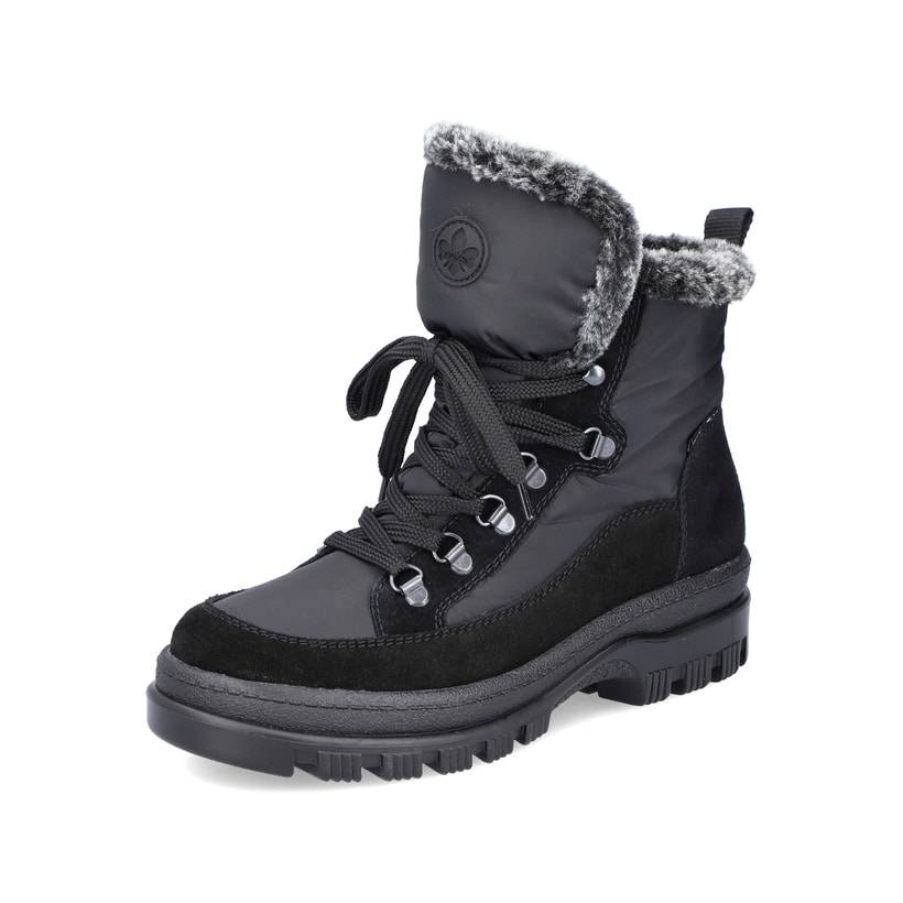 Rieker Artikelnummer X8222-00 Rieker Damen Schnürstiefel nachtschwarz VIP-Rabatte