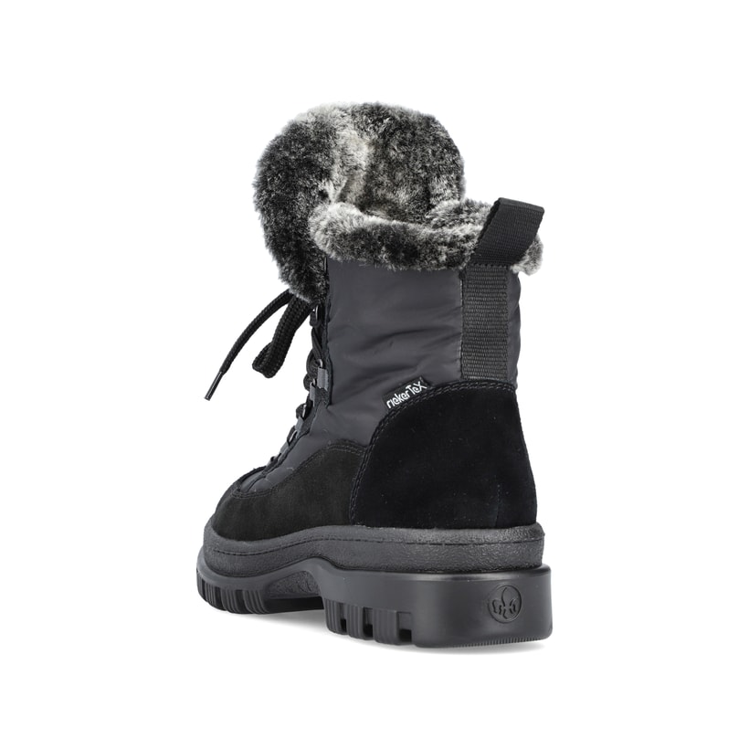 Rieker Artikelnummer X8222-00 Rieker Damen Schnürstiefel nachtschwarz VIP-Rabatte