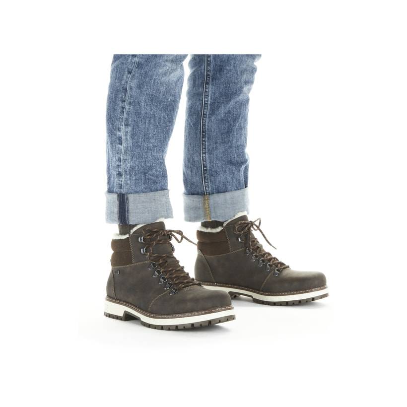 Rieker Artikelnummer F8333-25 Rieker Herren Schnürstiefel mokka Tiefpreis