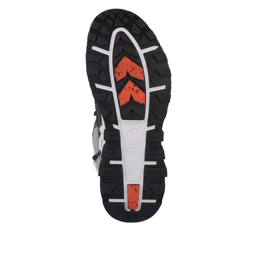 Rieker Artikelnummer W0066-60 Rieker Damen Schnürstiefel creamy-white black Letzter Tag