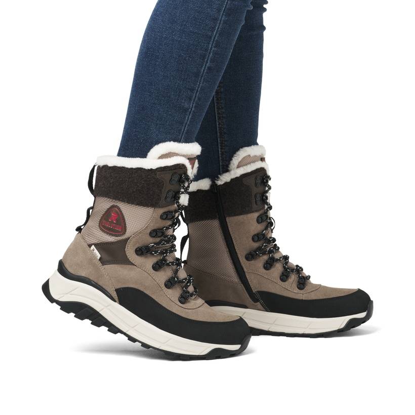 Rieker Artikelnummer W0066-64 Rieker Damen Schnürstiefel braunbeige Zeitbegrenzte Promotion