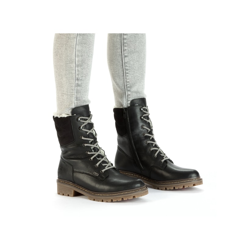 Rieker Artikelnummer Y9232-00 Rieker Damen Schnürstiefel tiefschwarz Sonderangebot der Fabrik