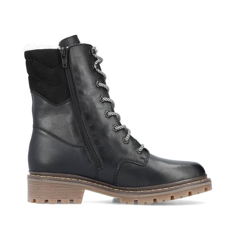 Rieker Artikelnummer Y9232-00 Rieker Damen Schnürstiefel tiefschwarz Sonderangebot der Fabrik