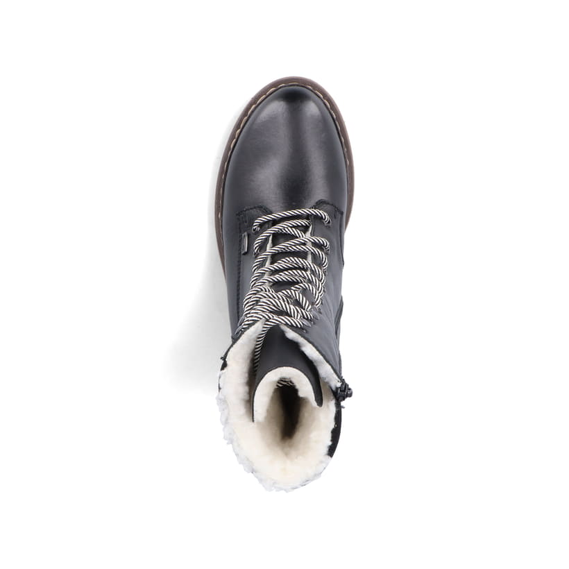 Rieker Artikelnummer Y9232-00 Rieker Damen Schnürstiefel tiefschwarz Sonderangebot der Fabrik