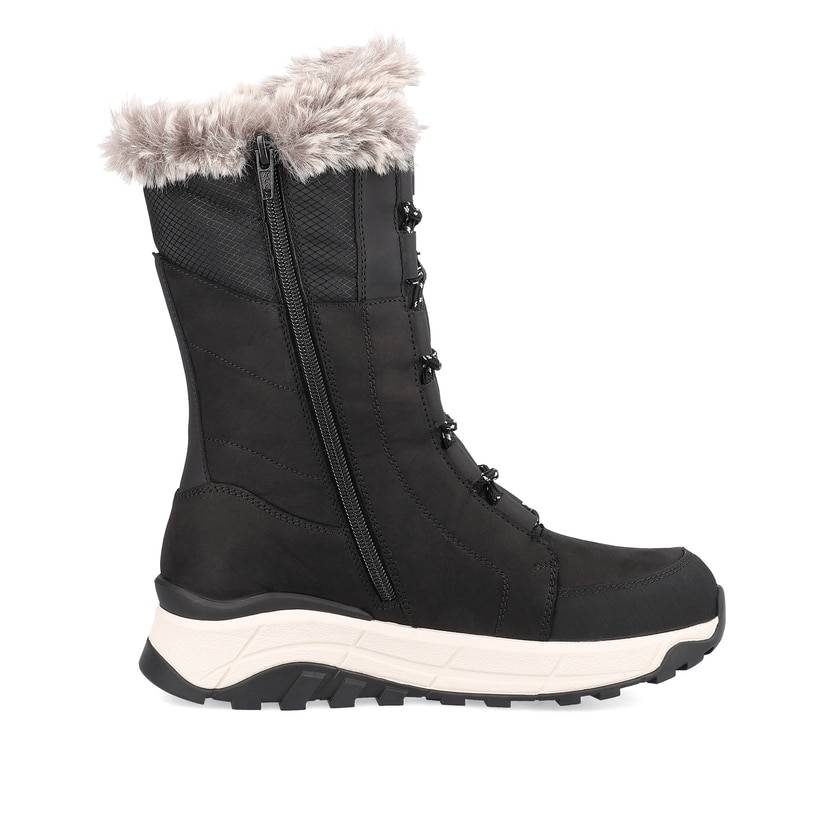 Rieker Artikelnummer W0070-00 Rieker Damen Schnürstiefel asphaltschwarz Vierteljährliche Förderung