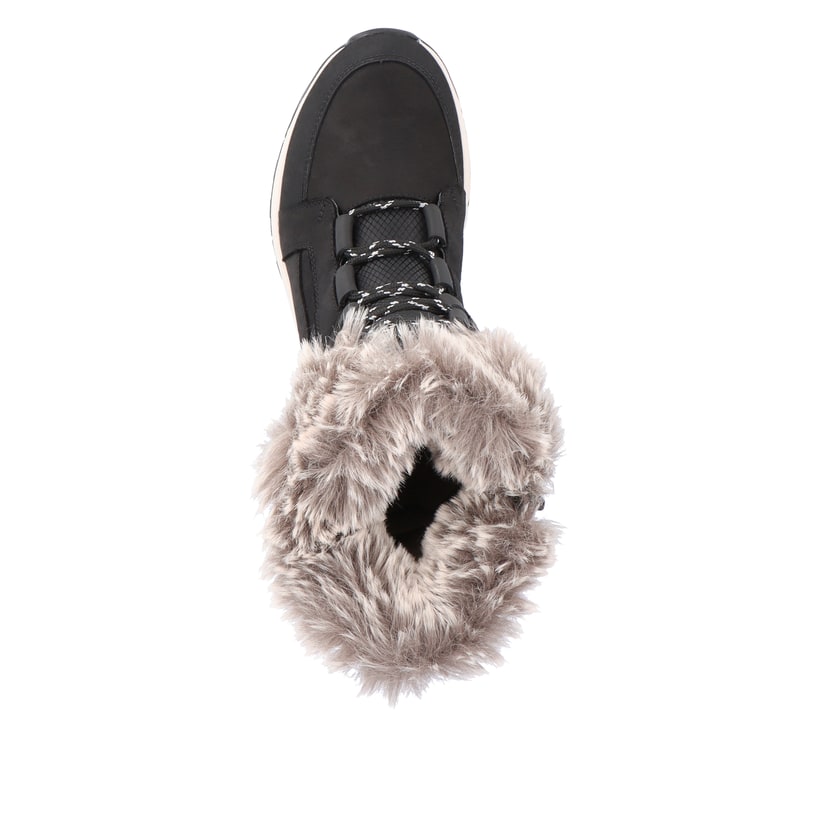 Rieker Artikelnummer W0070-00 Rieker Damen Schnürstiefel asphaltschwarz Vierteljährliche Förderung