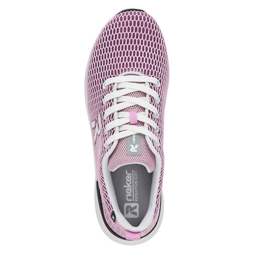 Rieker Artikelnummer 40103-30 Rieker Damen Sneaker Low soft pink 50% Rabatt mit kostenlosem Versand