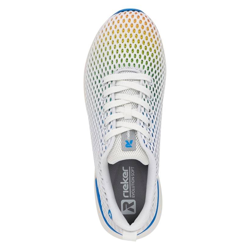 Rieker Artikelnummer 40101-90 Rieker Damen Sneaker Low crystal-white rainbow Clearance-Verkauf