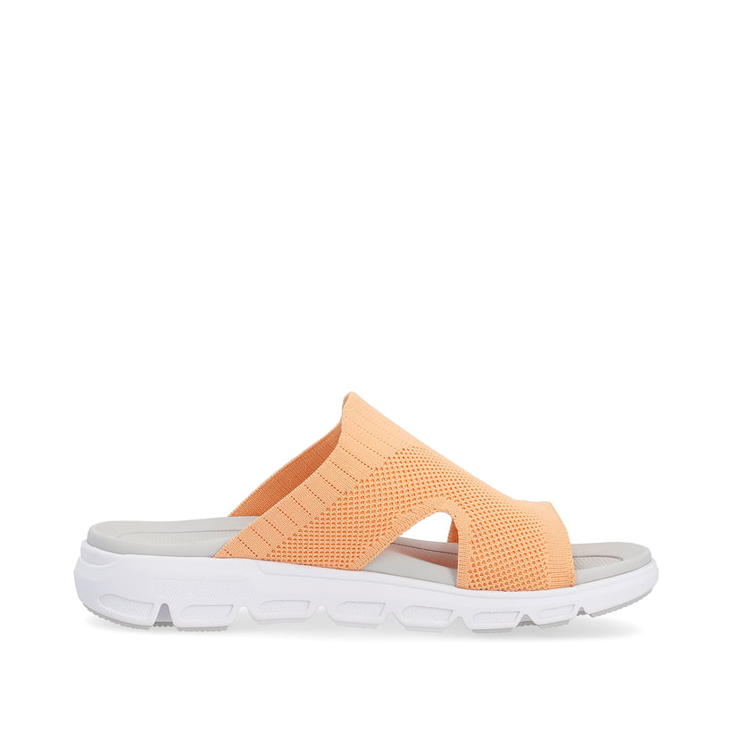 Rieker Artikelnummer V8451-38 Rieker Damen Pantoletten neon orange Begrenzt auf 3 Tage