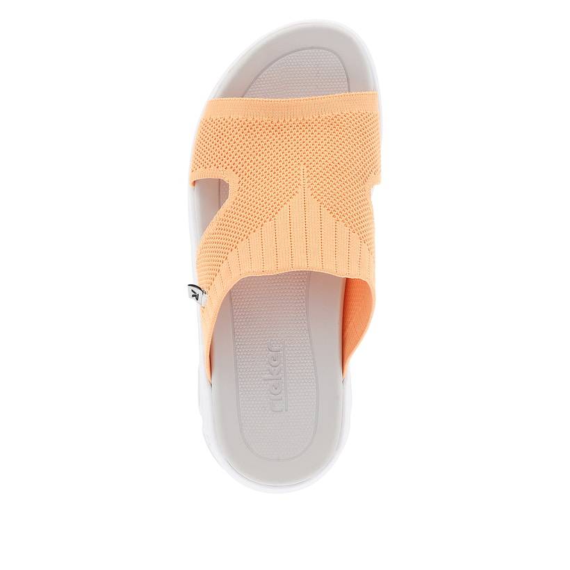 Rieker Artikelnummer V8451-38 Rieker Damen Pantoletten neon orange Begrenzt auf 3 Tage