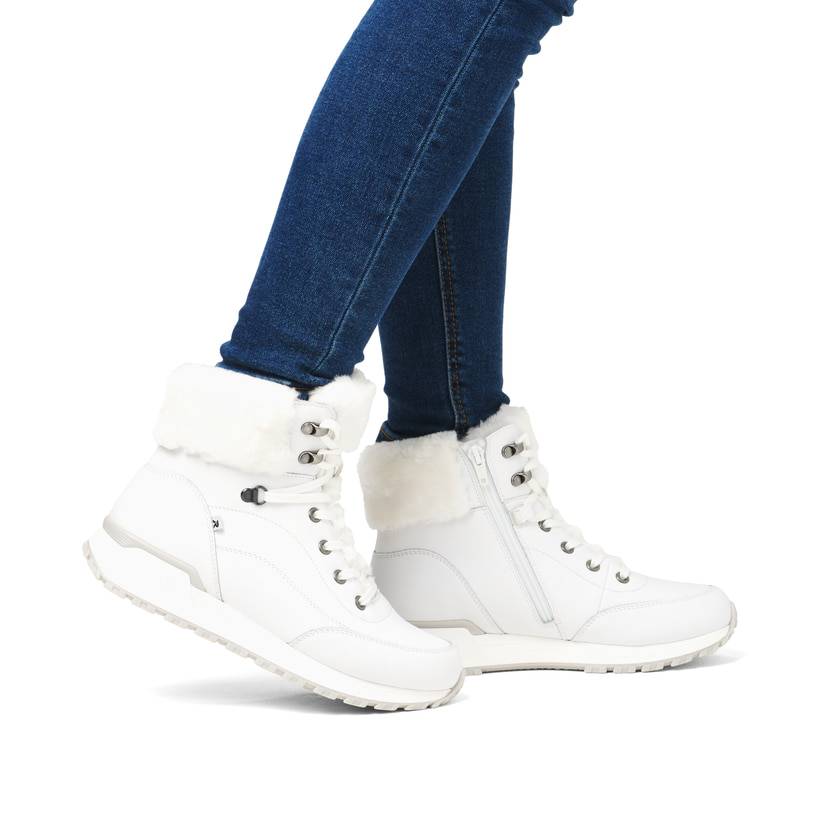 Rieker Artikelnummer W0670-80 Rieker Damen Schnürstiefel kristallweiß Black Friday Preise