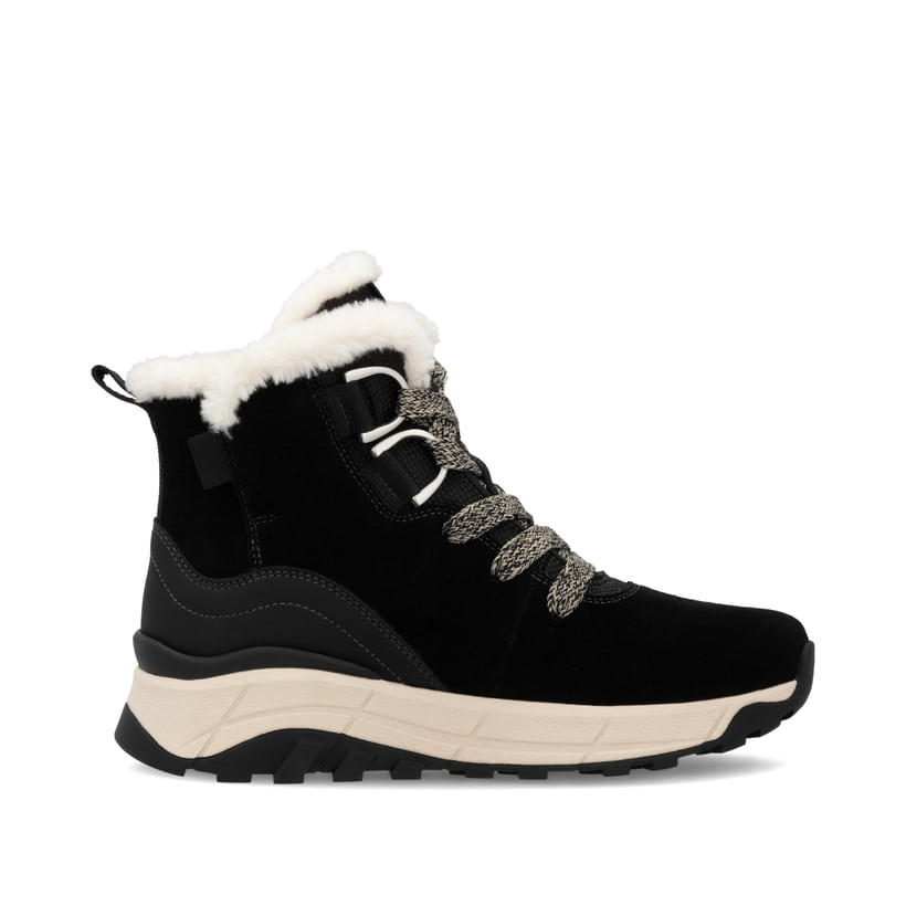 Rieker Artikelnummer W0073-00 Rieker Damen Schnürstiefel graphitschwarz zollfrei