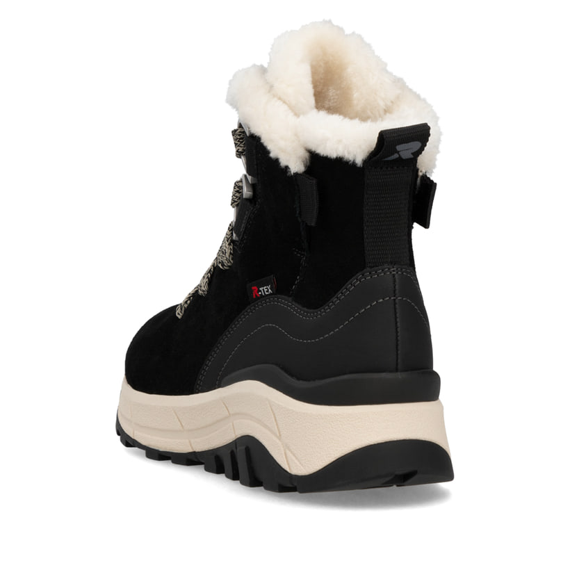 Rieker Artikelnummer W0073-00 Rieker Damen Schnürstiefel graphitschwarz zollfrei