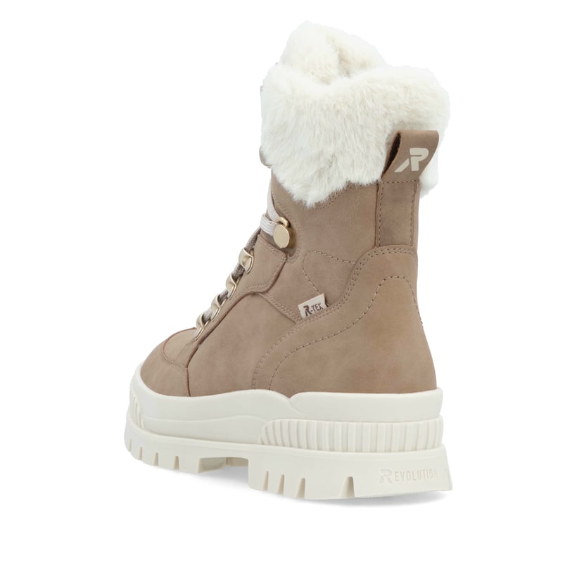Rieker Artikelnummer W2174-20 Rieker Damen Schnürstiefel braunbeige 50% Rabatt für begrenzte Zeit