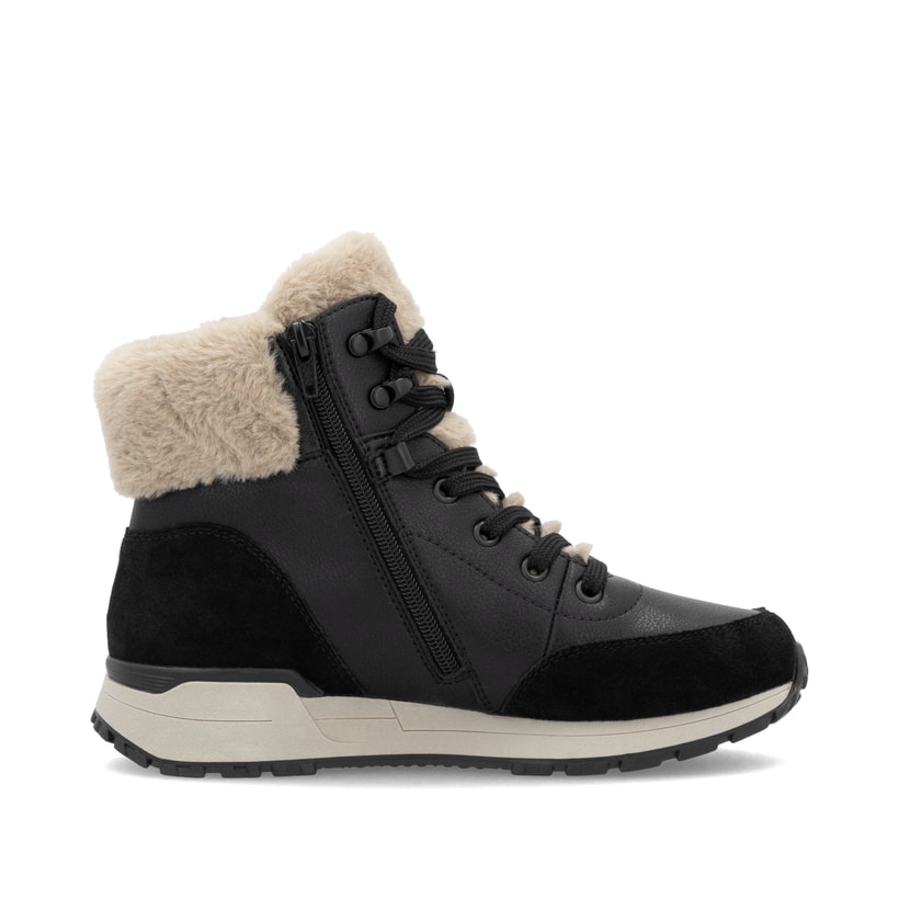 Rieker Artikelnummer W0670-00 Rieker Damen Schnürstiefel carbonschwarz Schlussverkauf