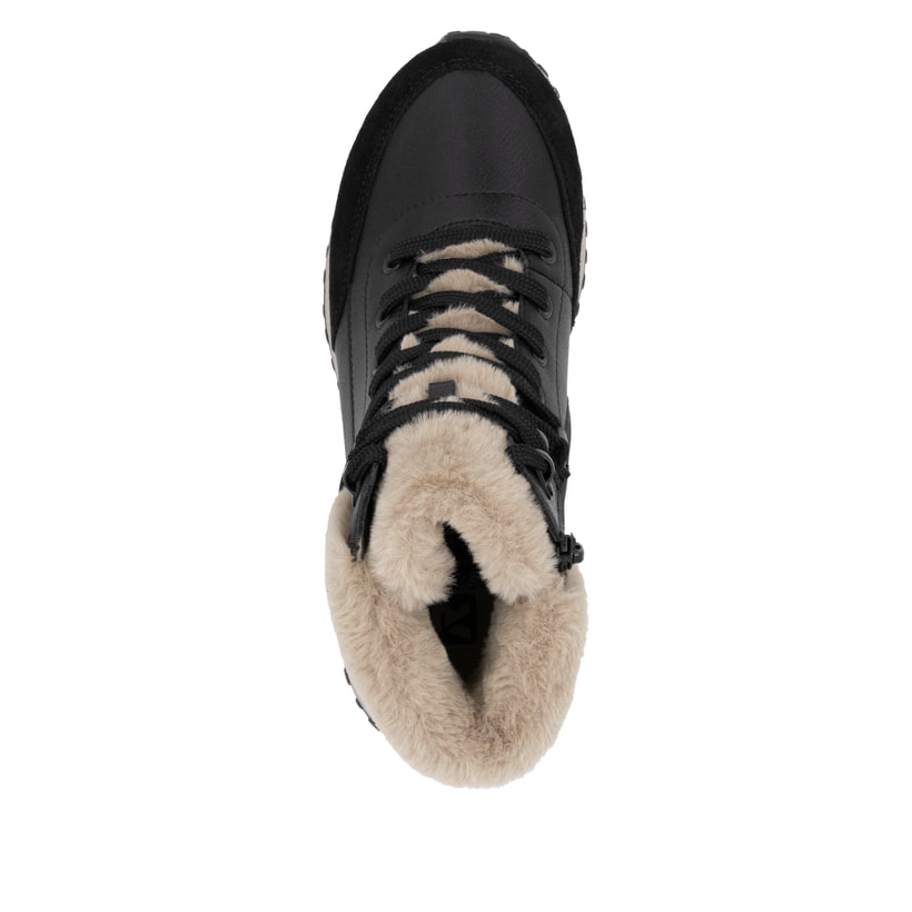 Rieker Artikelnummer W0670-00 Rieker Damen Schnürstiefel carbonschwarz Schlussverkauf