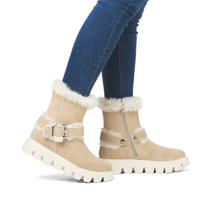 Rieker Artikelnummer W2073-62 Rieker Damen Kurzstiefel lehmbeige Günstiger Verkauf