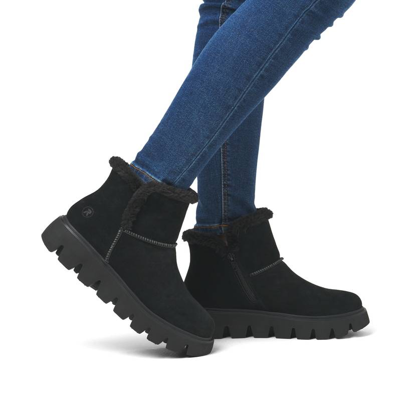 Rieker Artikelnummer W2071-00 Rieker Damen Kurzstiefel tiefschwarz Fabrikverkauf